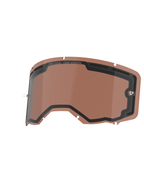 Lentille Alpinestars Vision 8-5-3 Double Paroi, lentille de rechange pour masque, Copper Rose, design ventilé à double paroi avec joint noir, logos 'ONE GOAL. ONE VISION.' et supports de tear-off intégrés, polycarbonate durable pour performance tout-terrain.