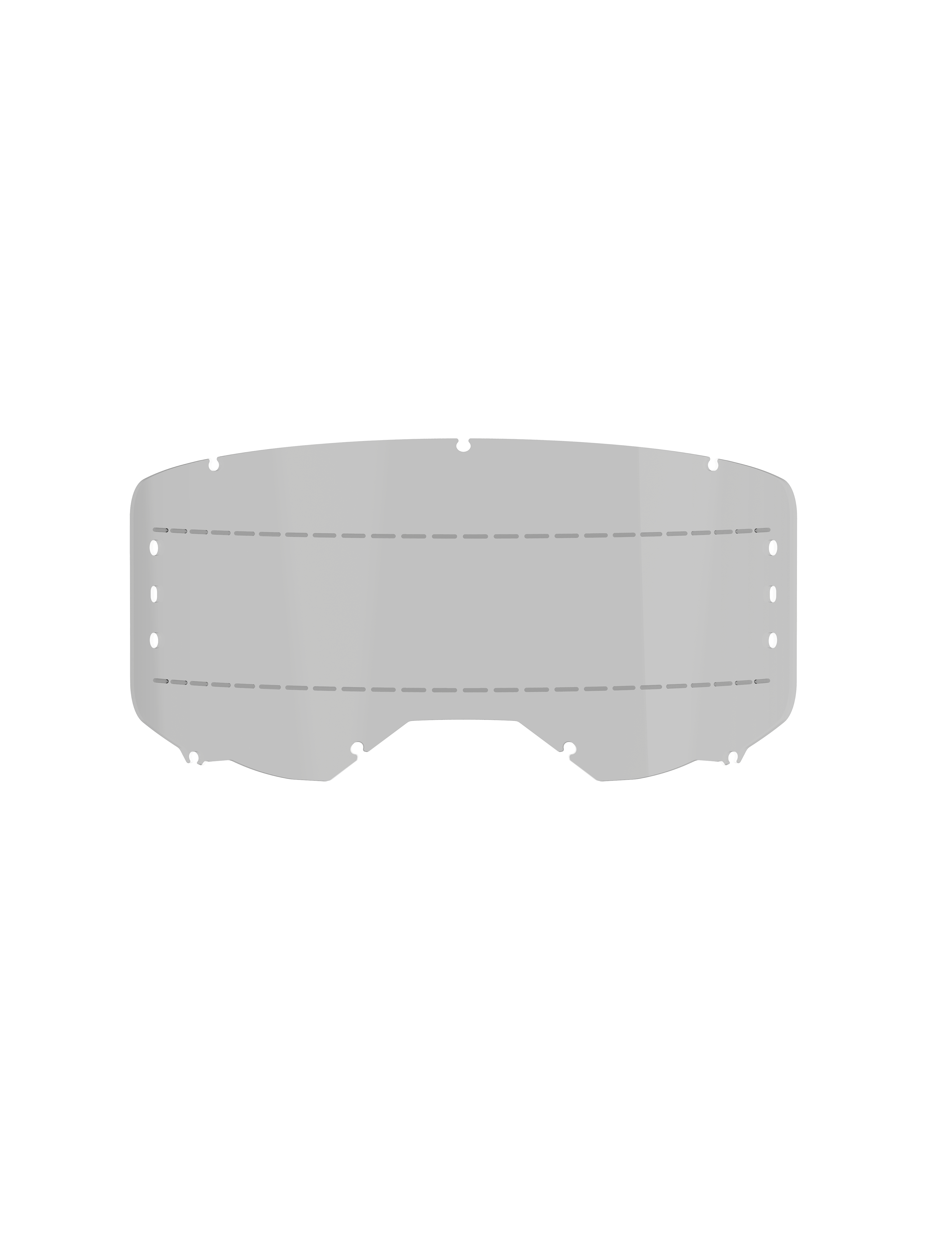 Film roll-off Alpinestars Vision 8-5-3, accessoire pour lunettes, fumé, doté d'un écran en polycarbonate incurvé avec lignes de glissement en silicone, trous de fixation pour boîtiers roll-off et revêtement anti-buée pour le motocross et le tout-terrain