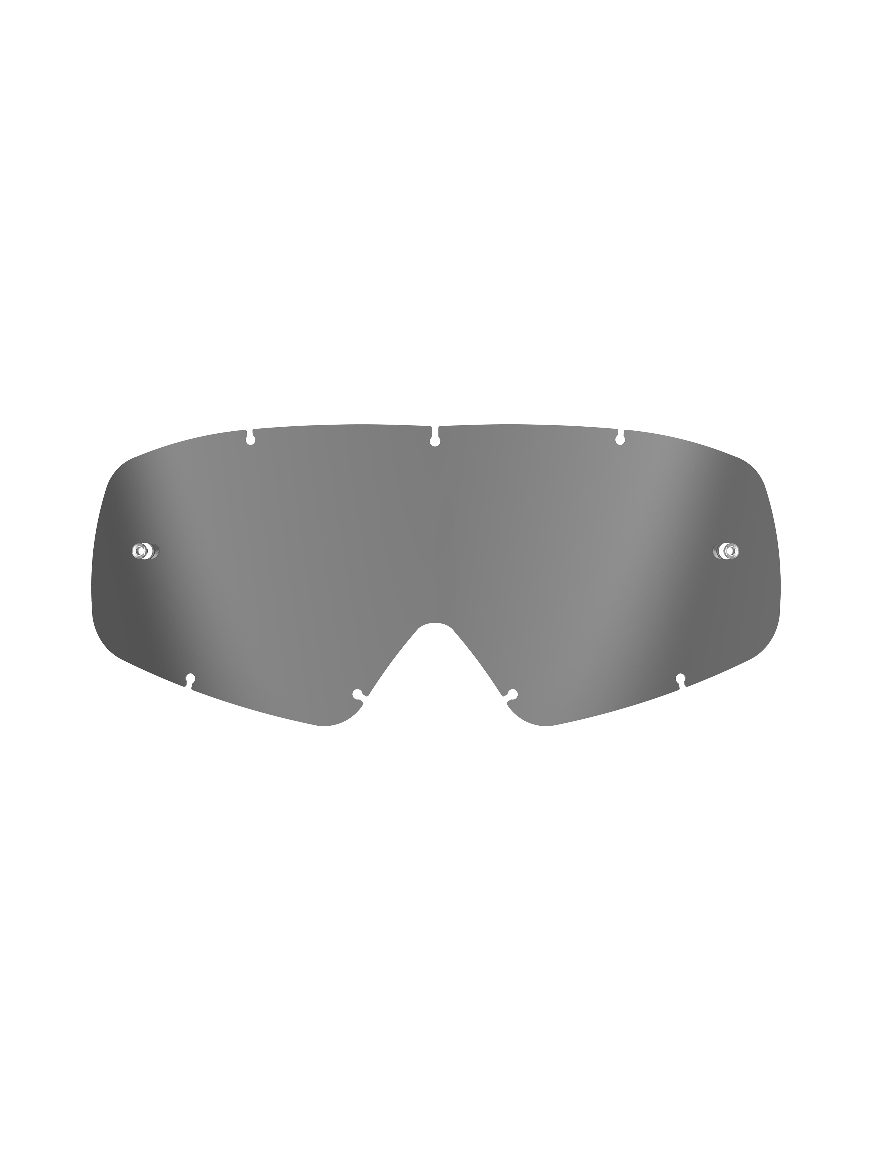 Alpinestars Vision Youth Mirror Lens, accessoire pour masque, Mirror Silver, écran de rechange en polycarbonate gris réfléchissant avec supports de tear-off intégrés et encoches de fixation, conçu pour les masques de motocross jeunesse