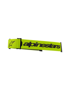 Alpinestars Supertech Goggles Strap, accessoire pour lunettes de motocross, jaune fluo et noir, avec lettrage Alpinestars et logo étoile, sangle de remplacement officielle pour lunettes de course tout-terrain