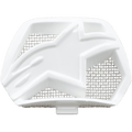 Alpinestars Supertech M10/M8 Helmet Chin Vent, blanc, composant de ventilation de rechange avec design en étoile et grille mesh argentée, accessoire de casque de moto