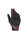 Alpinestars Copper Gloves, lightweight urban motorcycle gloves in Black and Red with covered hard knuckle protection.
