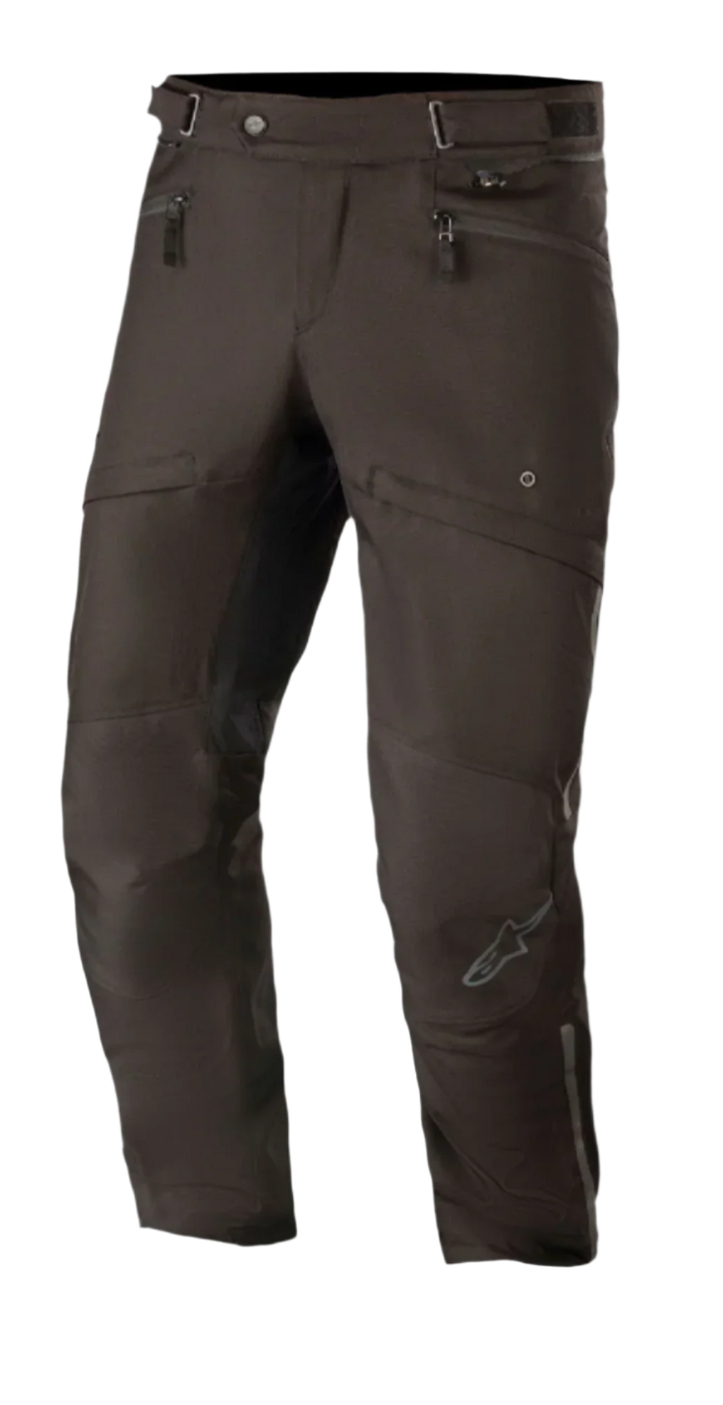 Alpinestars AST-1 V2 Waterproof Pants Short, noir, pantalon de touring moto, construction textile imperméable, poches zippées et taille réglable, jambes pré-courbées avec logo réfléchissant