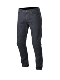 Alpinestars pantalon Denim Copper, pantalon de moto urbain pour homme, bleu foncé, coupe droite, denim avec renforts en fibre d'aramide et protections certifiées CE