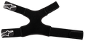 Alpinestars Fluid Dual Strap Kit, Neck Protector Straps, Black, adjustable fabric design with four velcro straps, white Alpinestars star logos on the ends, secure retention accessory for motocross protection gear
