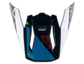 Visière Alpinestars S-M5 Action, pièce de rechange pour casque de motocross, noir, cyan et jaune fluo brillant, avec marquage SM5 et logo étoile, visière à encliqueter pour la conduite tout-terrain