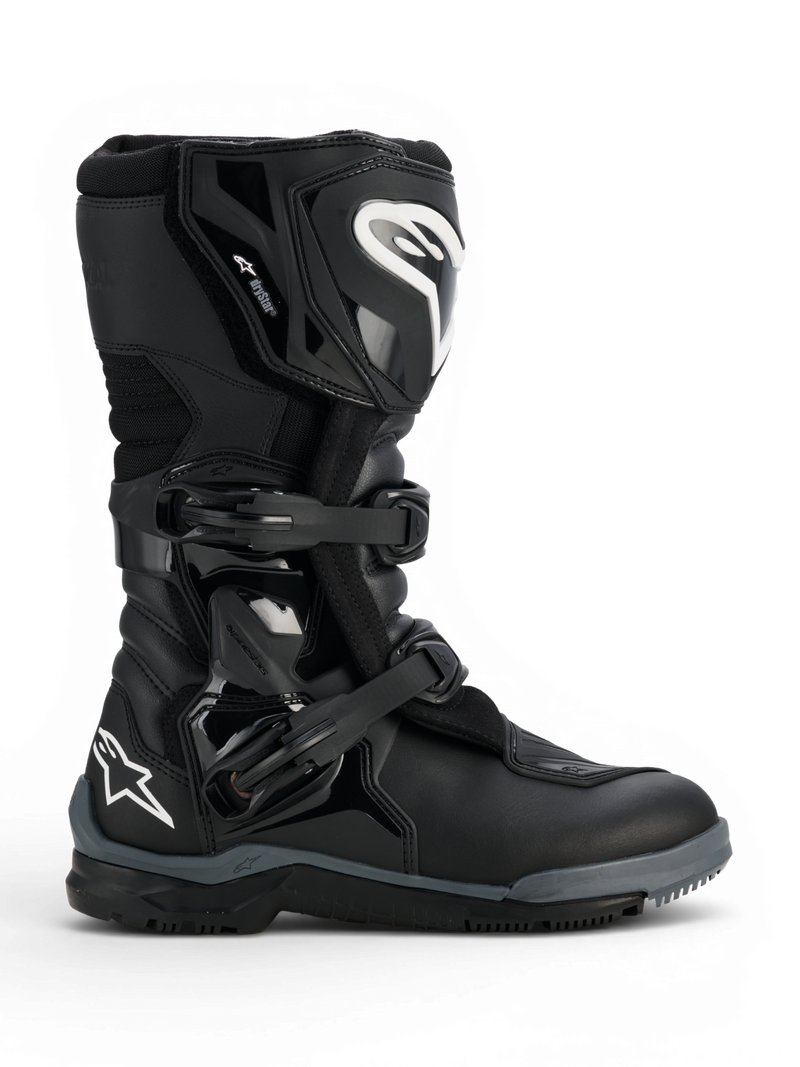 Alpinestars Bottes Adventure Corozal V2 Drystar®, botte de moto adventure noire avec protections tibia et cheville, boucles réglables et semelle tout-terrain
