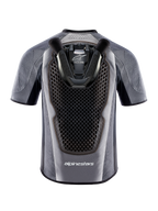 Système Airbag Tech-Air 5, gilet airbag de moto, vue arrière gris et noir avec Protection Dorsale en nid d'abeille.