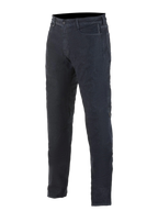 Alpinestars Copper Out V2 Riding Denim, jean de moto pour homme, bleu foncé Rinse Plus, coupe droite, denim confort 13 oz, style cinq poches, fermeture éclair externe pour l'accès aux protections de genoux, vêtement de moto urbain
