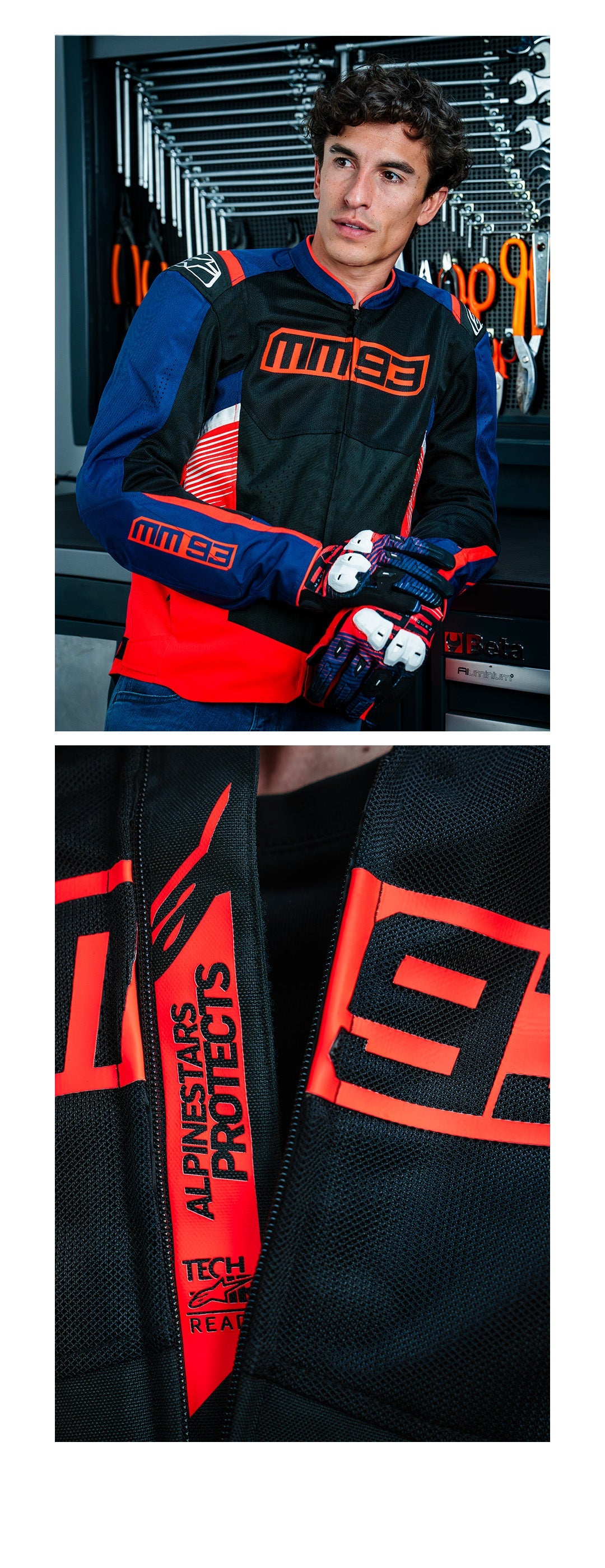 Alpinestars メッシュジャケット 93 レッド/ブラック マルケス アルパインスターズ×マルク・マルケスコラボレーション「MM93シリーズ