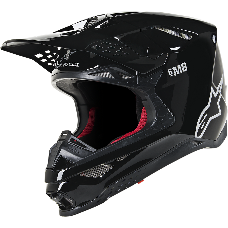 Supertech M8 Solid Black Helmet