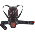 Alpinestars Nucleon KR-1 Cell Back Protector, protection dorsale pour moto, fumé transparent et rouge, coque en treillis de plastique rigide, bretelles ajustables et ceinture lombaire, construction en maille respirante et mousse Bio-Foam