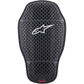 Alpinestars Nucleon KR-CELLi Back Protection Insert, Motorcycle Back Protector, Transparent Smoke Gray, honeycomb mesh design with white Alpinestars logo, ergonomic contoured shape, triple-segmented articulated shell for maximum airflow