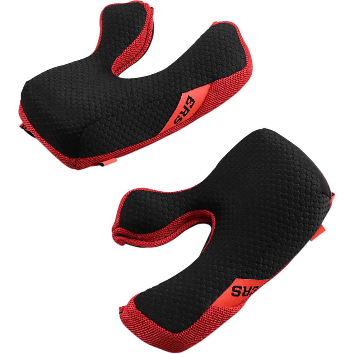 Kit de coussinets de joue Alpinestars Supertech M10/M8, rembourrage de remplacement, noir et rouge, doté de languettes ERS Emergency Release System, mousse de confort à texture nid d'abeille avec accents en mesh rouge, accessoires pour casque de course moto