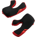 Kit de coussinets de joue Alpinestars Supertech M10/M8, rembourrage de remplacement, noir et rouge, doté de languettes ERS Emergency Release System, mousse de confort à texture nid d'abeille avec accents en mesh rouge, accessoires pour casque de course moto